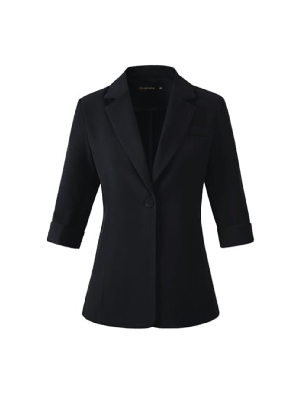 Womens 3/4 Sleeve Blazer Office Business Casual Lightweight Suit Jacket Notched
